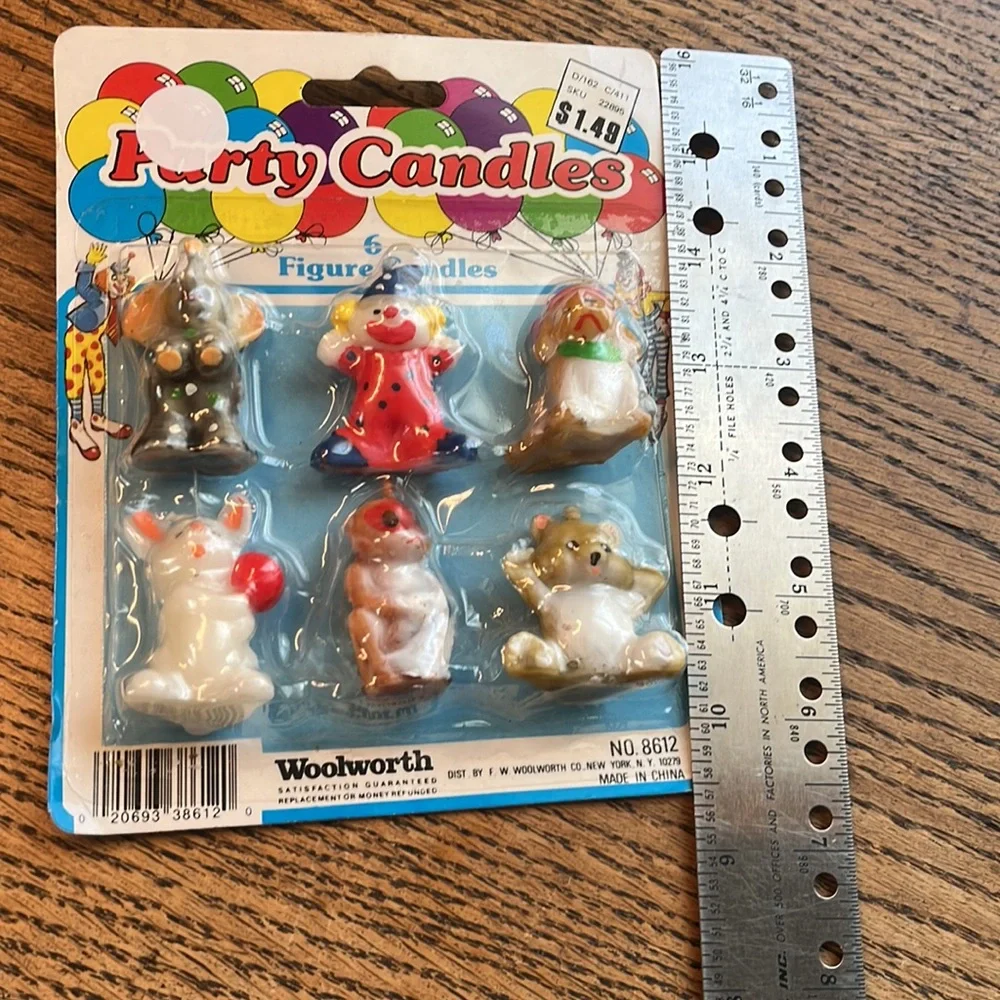 Vintage Woolworth Party Candles Animal Figures